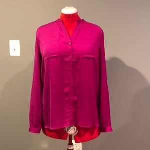 IZOD Fuchsia Button-Down Blouse - Sz XL